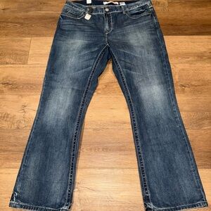 Tin Haul NWT Jagger Denim Jeans Men’s Sz 40R Straight Leg Embroidered Western